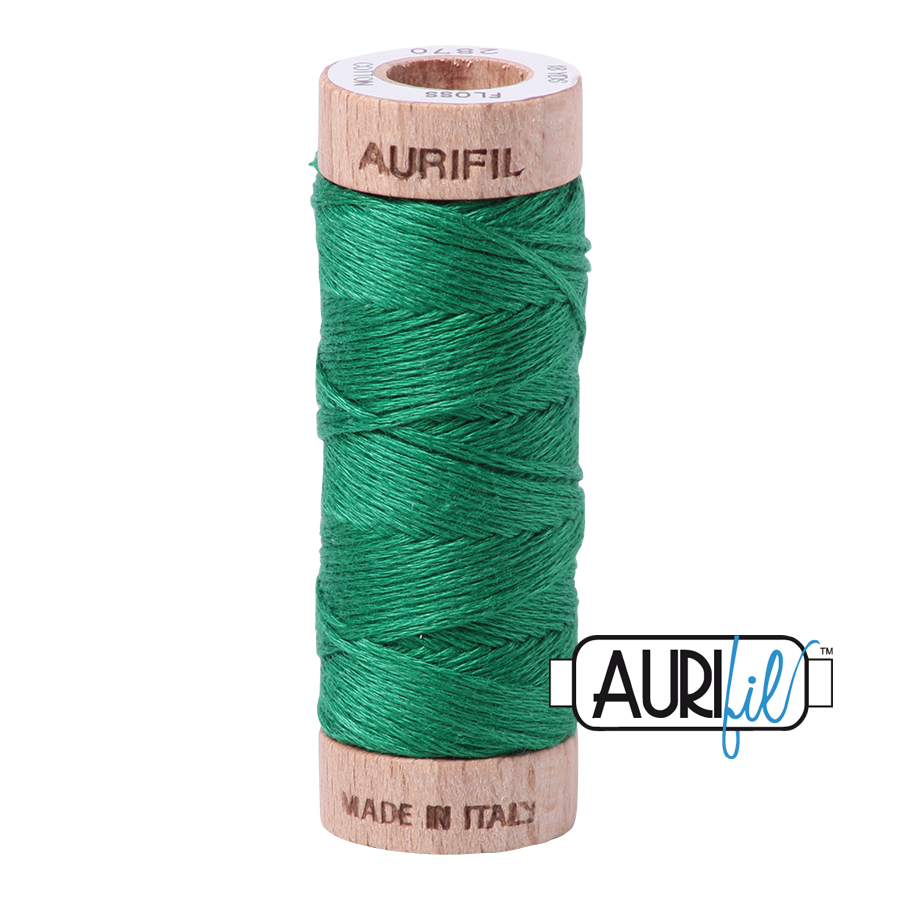 Aurifil Floss 10wt 2870 Green 100% puuvilla kirjontalanka pieni