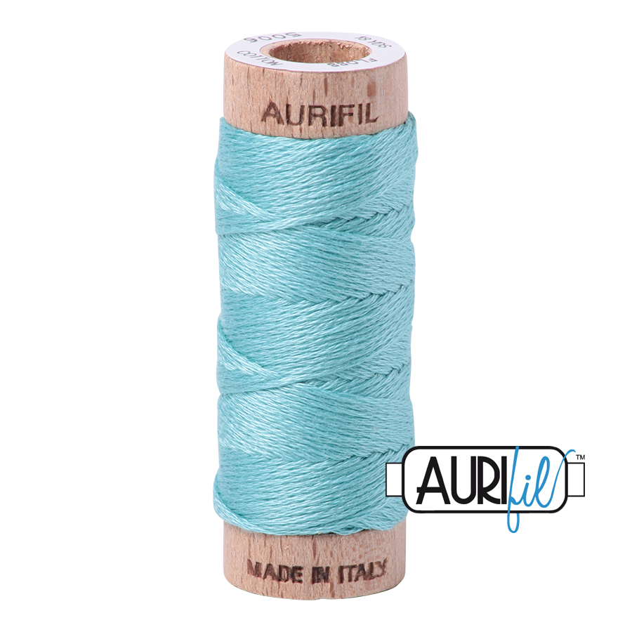 Aurifil Floss 10wt 5006 Light Turquoise 100% puuvilla kirjontalanka pieni