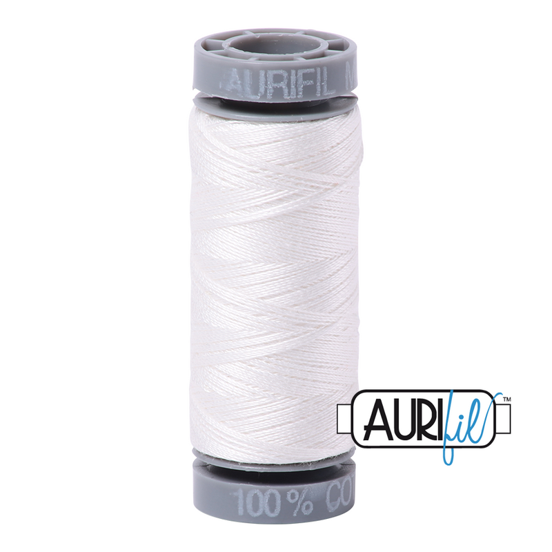 Aurifil 28wt 2021 Natural White 100% puuvilla -ompelulanka pieni