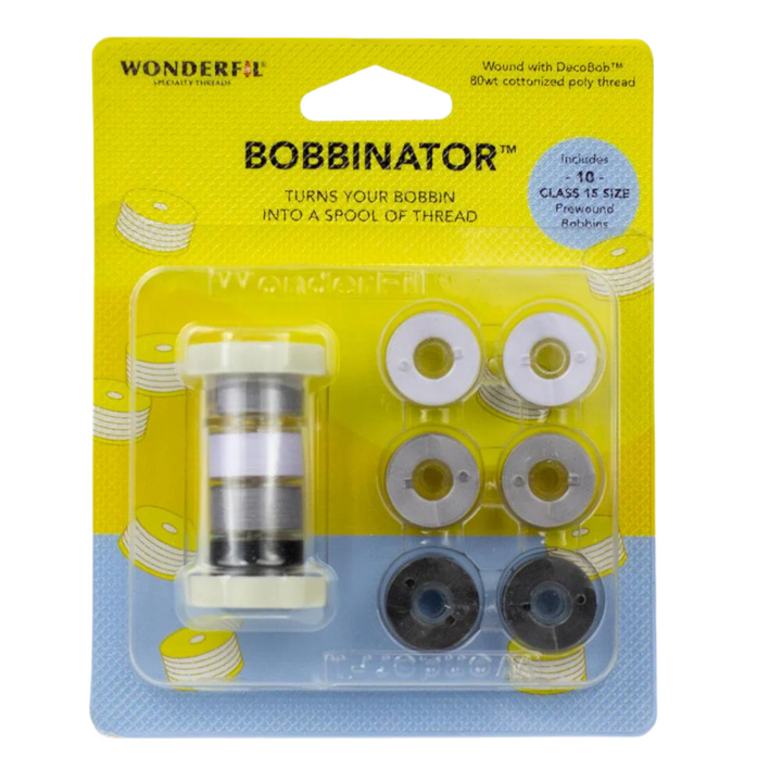 WonderFil DecoBob Bobbinator Class 15 puola 10kpl - harmaa