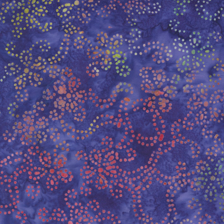 Lilan ja violetin sävyinen Bossa Nova Batiks Grape -batiikki puuvillakangas.