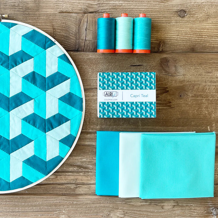 Aurifil Color Builder 50wt Capri Teal ompelulankapaketti