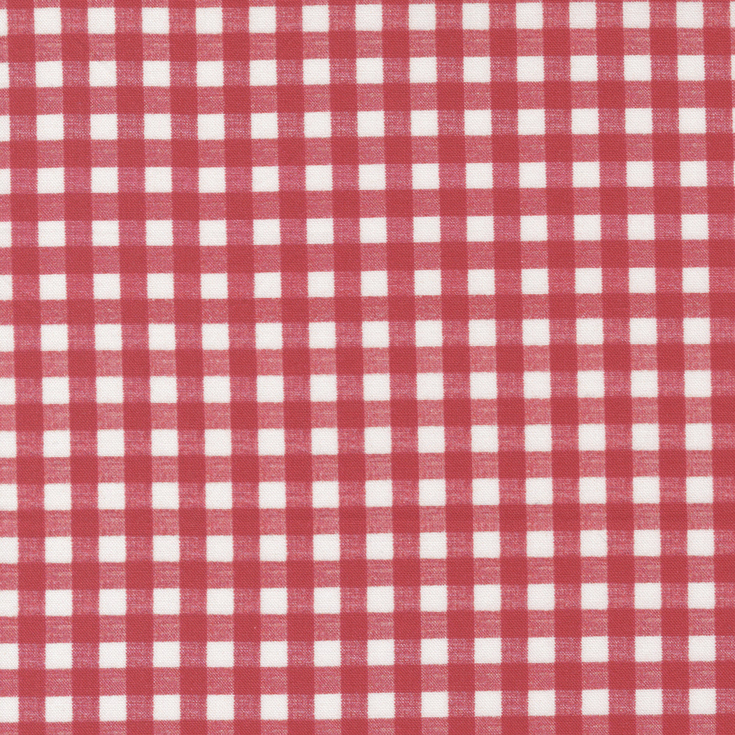 Punainen puuvillakangas, jossa klassinen gingham-ruutukuosi – Cathe Holden Leather & Lace and Amazing Grace 7406-14.