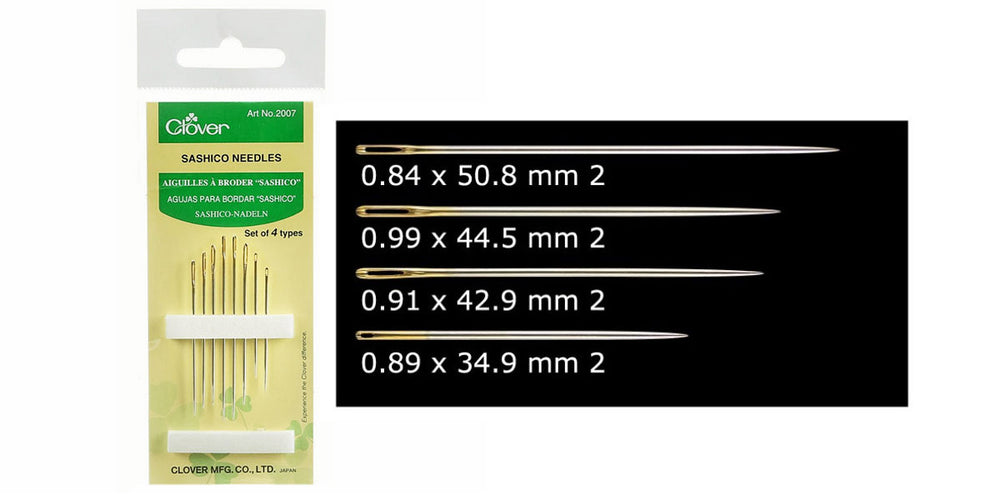 Clover Sashiko Needles 2007, sashiko silmäneulat