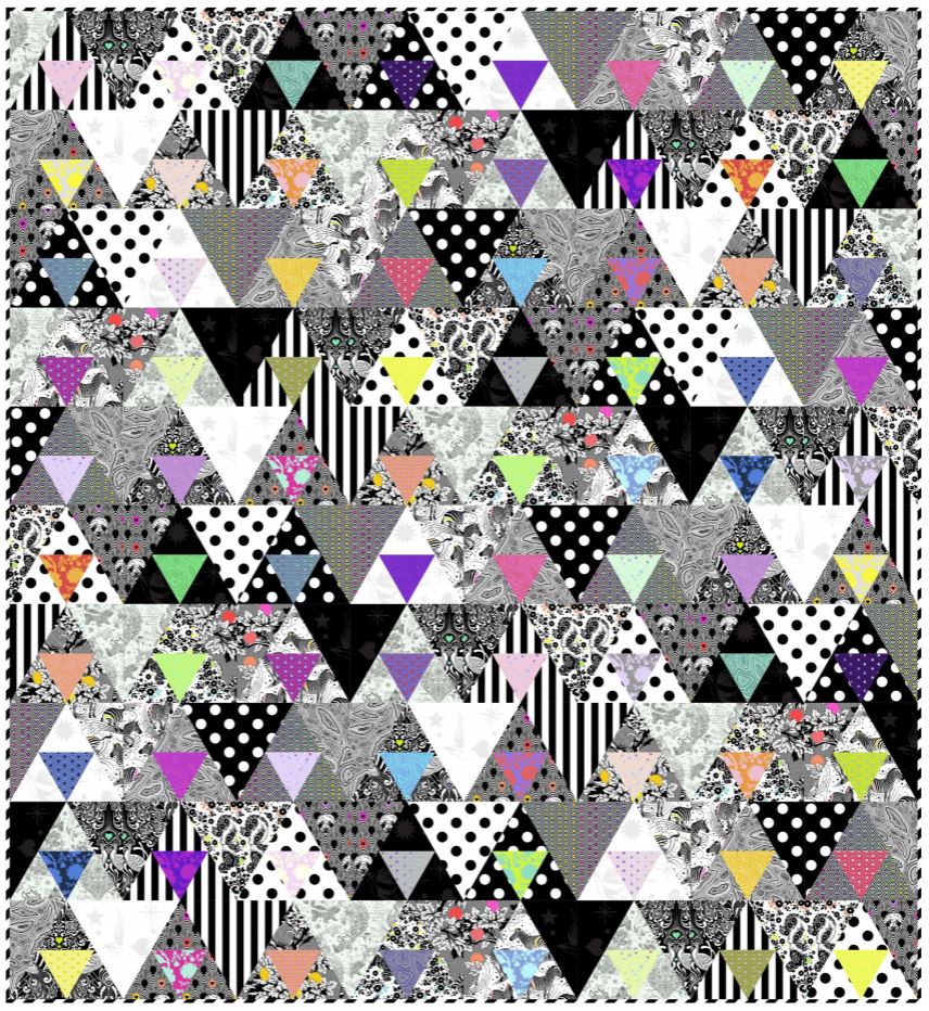 Equilateral patchwork instructions Tula Pink FREE