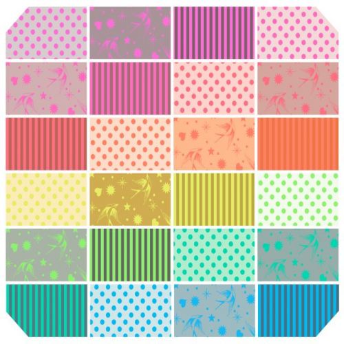 Tula Pink True Colors Neon Inks, puuvillakangas Charm Pack