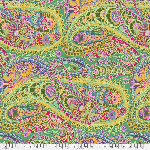 Kaffe Fassett, Paisley Jungle, Green GP60.GREEN puuvillakangas