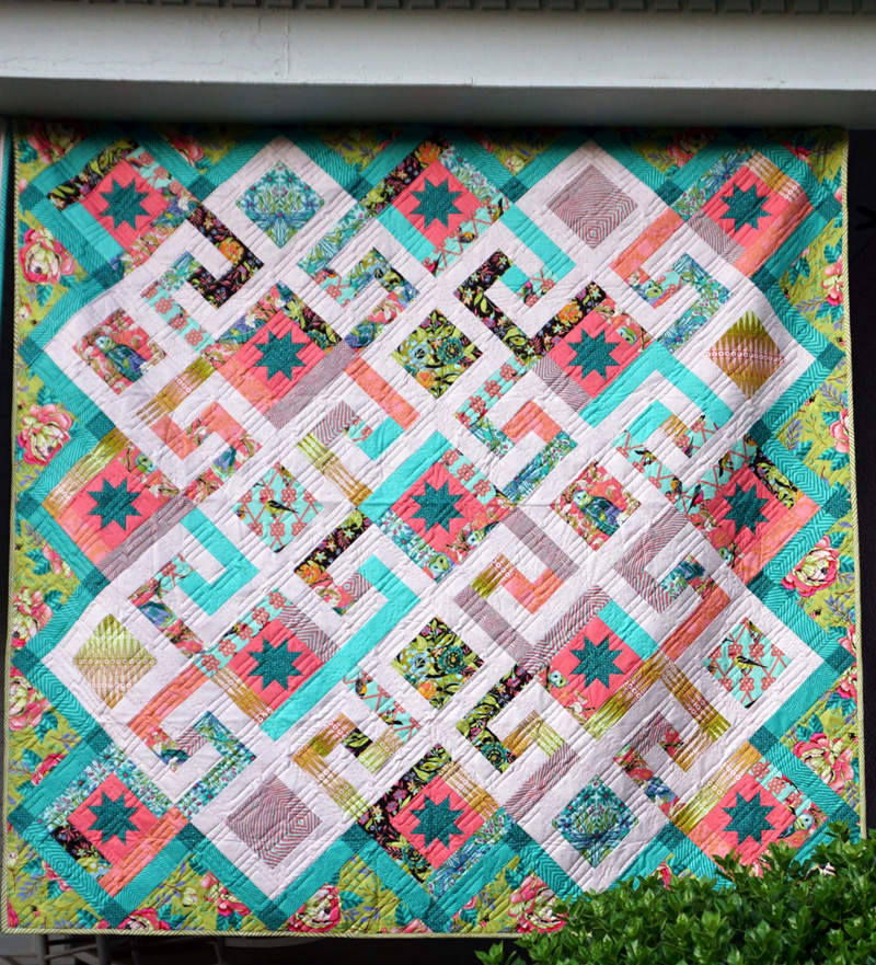 Tula Pink - Hedge Maze Quilt (Moon Garden) tilkkutyöohje, FreeSpirit, ILMAINEN