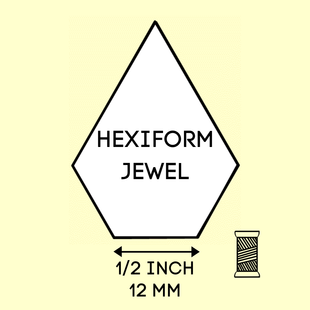 Hexiform Jewel 1/2 inch (12 mm) Gemstone Template 60 pcs