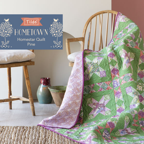 Tilda, Hometown, Homestar Quilt Pattern, tilkkutyöohje, ILMAINEN
