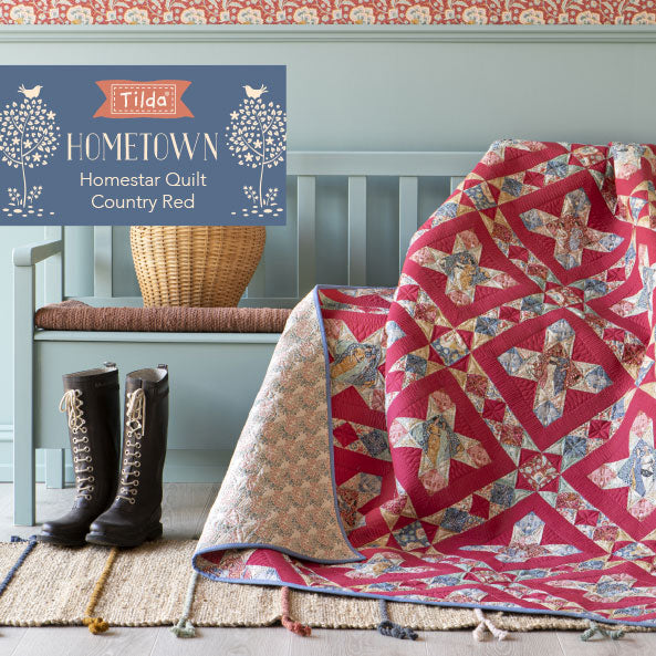 Tilda, Hometown, Homestar Quilt Pattern, tilkkutyöohje, ILMAINEN