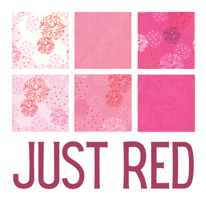 Zen Chic, Just Red cotton fabric bundle