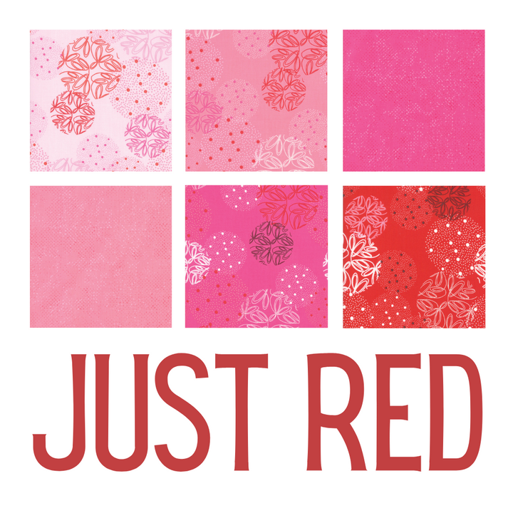 Zen Chic, Just Red cotton fabric bundle