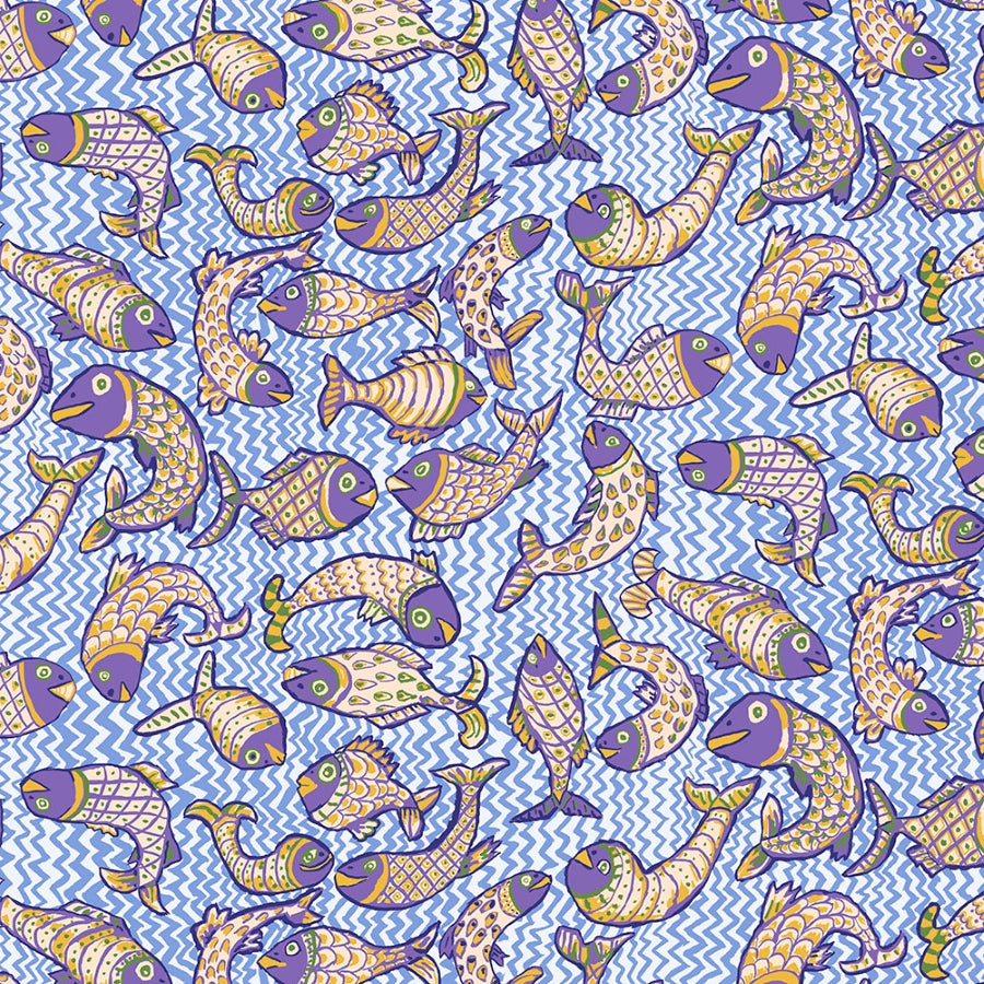 Kaffe Fassett, August 2021 - Koi Polloi, Delft PWBM079.DELFT puuvillakangas