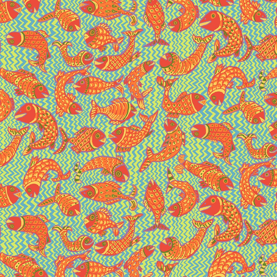 Kaffe Fassett, August 2021 - Koi Polloi, Yellow PWBM079.YELLOW puuvillakangas