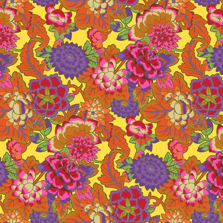 Kaffe Fassett, August 2021 - Cloisonne, Orange PWGP046.ORANGE puuvillakangas