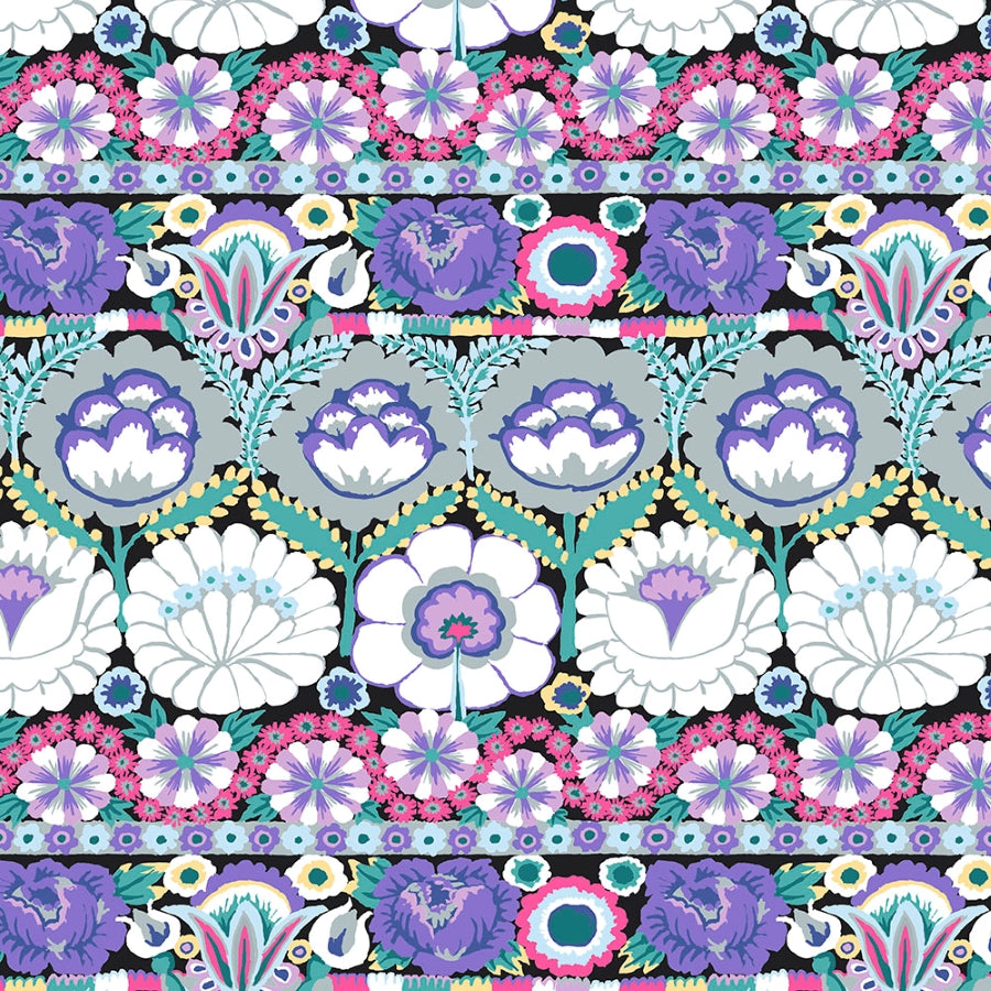 Kaffe Fassett, August 2021 - Embroidered Flower, Contrast PWGP185.CONTRAST puuvillakangas