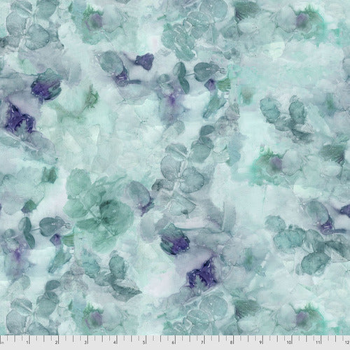 Kathy Philips - Into the Woods - Eucalyptus Seafoam PWKA009.SEAFOAM -puuvillakangas. Laadukas kangas tilkkutöihin ja ompeluun. Free Spirit -kankaat, leveys ~110 cm.