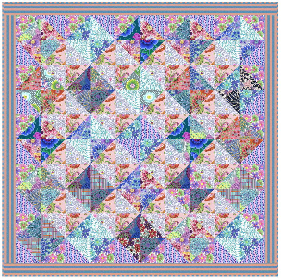 Ladylike Quilt tilkkutyöohje, Kaffe Fassett August 2022 ILMAINEN