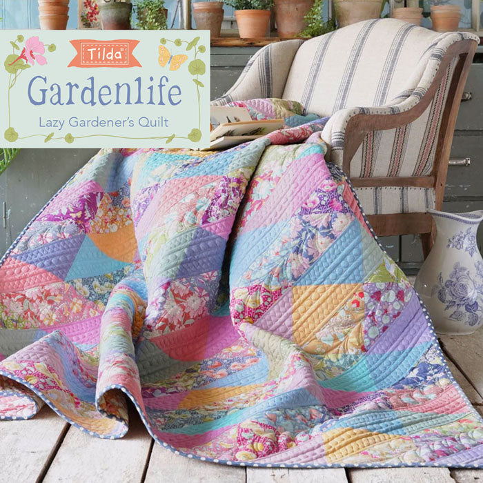 Tilda Gardenlife, Lazy Gardeners Quilt Pattern, tilkkutyöohje, ILMAINEN