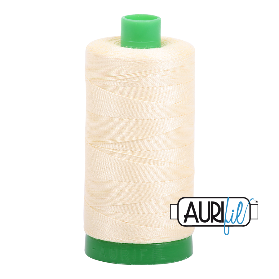 Aurifil 40wt 2110 Light Lemon 100% puuvilla -ompelulanka