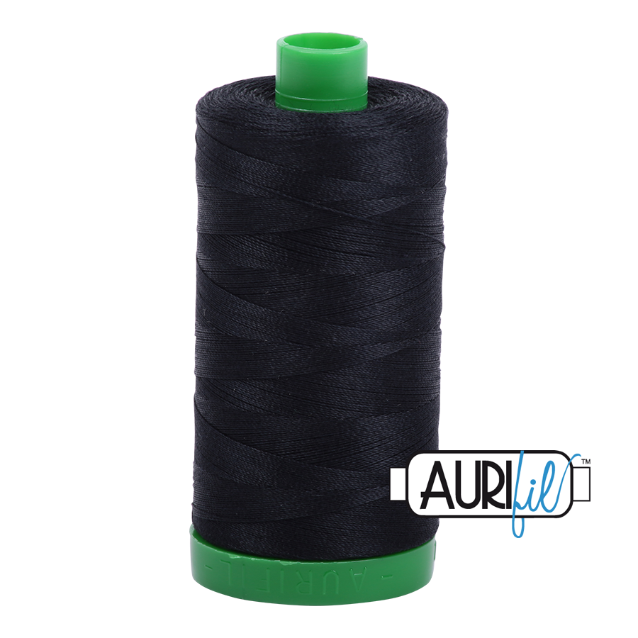 Aurifil 40wt 2692 Black 100% puuvilla -ompelulanka