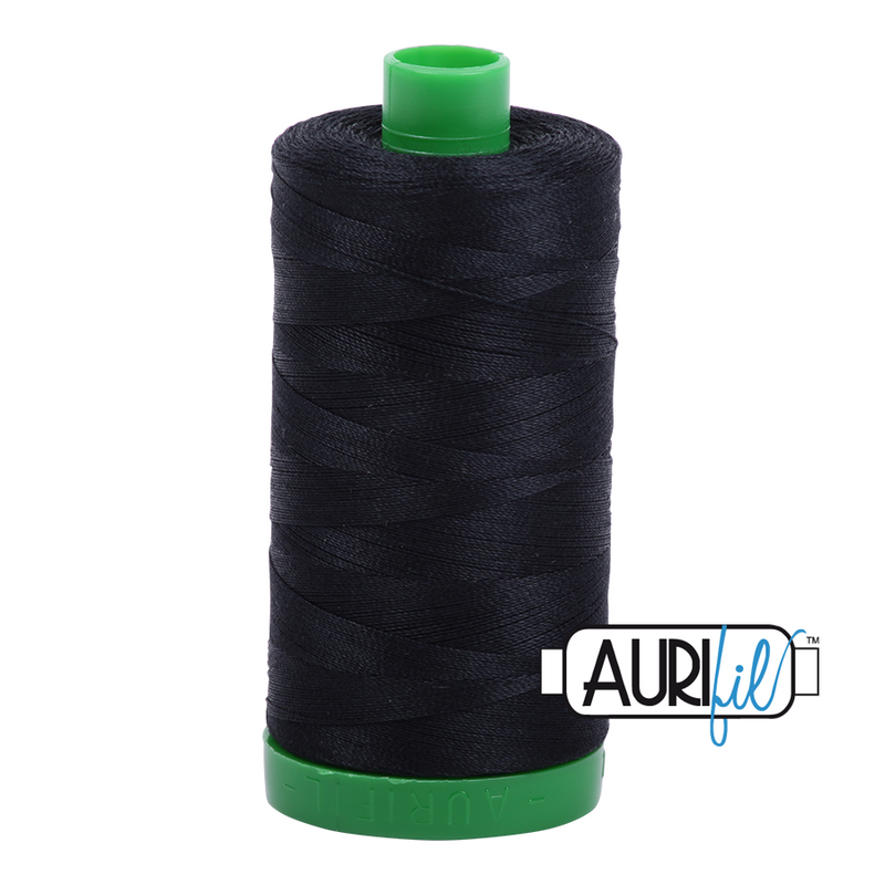 Aurifil 40wt 2692 Black 100% puuvilla -ompelulanka