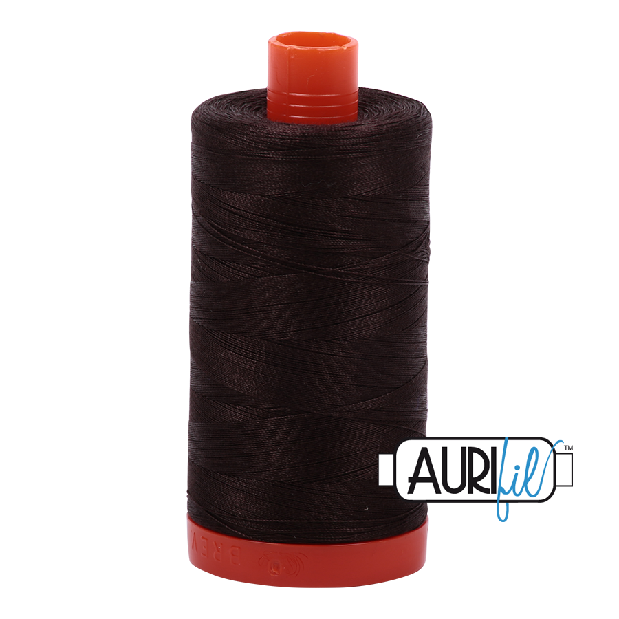 Aurifil 50wt 1130 Very Dark Bark 100% puuvilla -ompelulanka