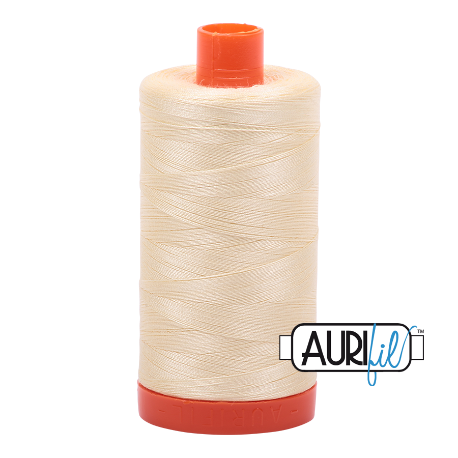 Aurifil 50wt 2110 Light Lemon 100% puuvilla -ompelulanka