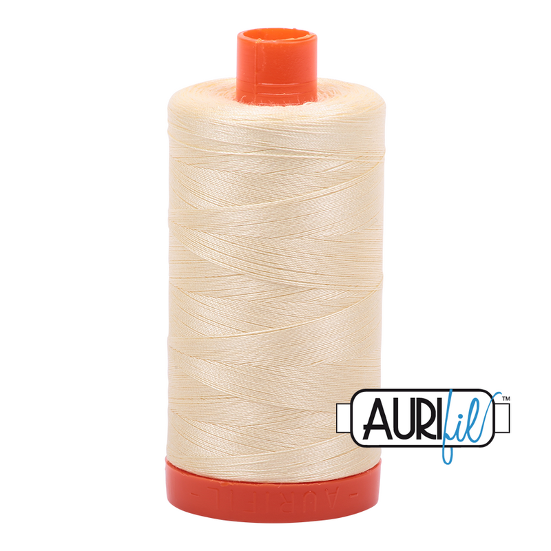 Aurifil 50wt 2110 Light Lemon 100% puuvilla -ompelulanka