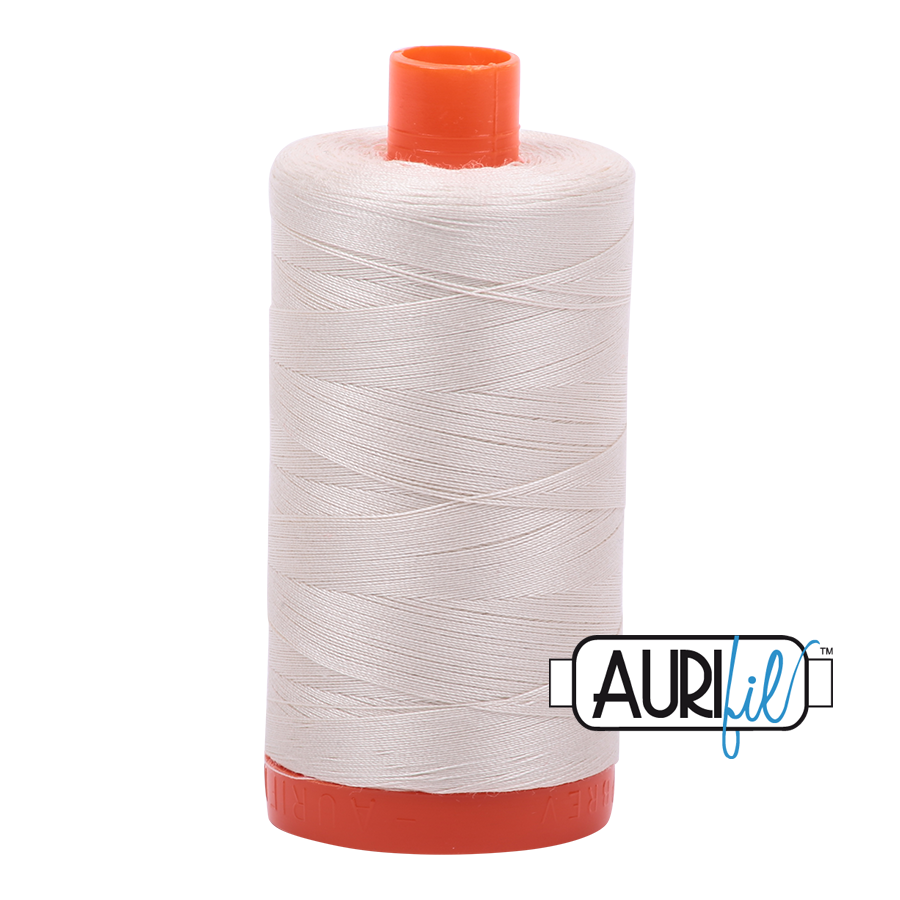 Aurifil 50wt 2309 Silver White 100% puuvilla -ompelulanka