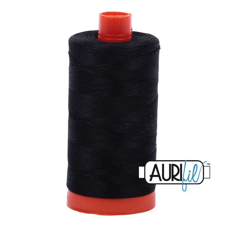 Aurifil 50wt 2692 Black 100% puuvilla -ompelulanka