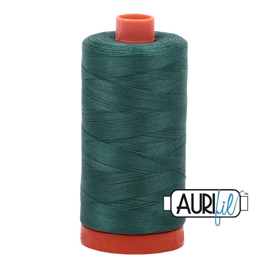 Aurifil 50wt 4129 Turf Green 100% puuvilla -ompelulanka