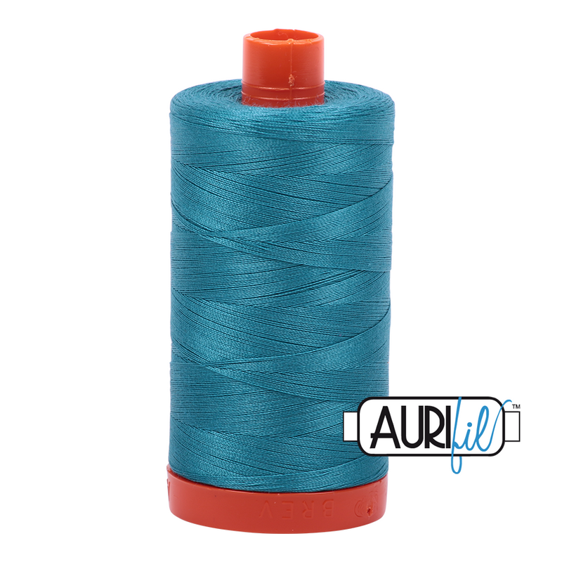 Aurifil 50wt 4182 Dark Turquoise 100% cotton sewing thread