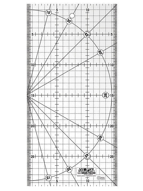 Olfa Frosted MQR-15x30 viivain 15x30 sentti