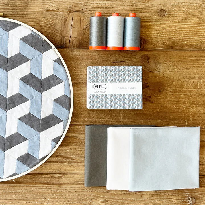 Aurifil Color Builders 50wt Milan Gray sewing thread package