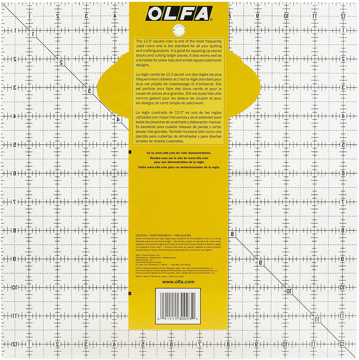 Olfa Frosted QR-12S viivain 12.5x12.5 tuumaa