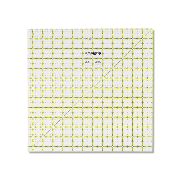 Prym Omnigrip liukumaton viivain 12.5x12.5 tuumaa