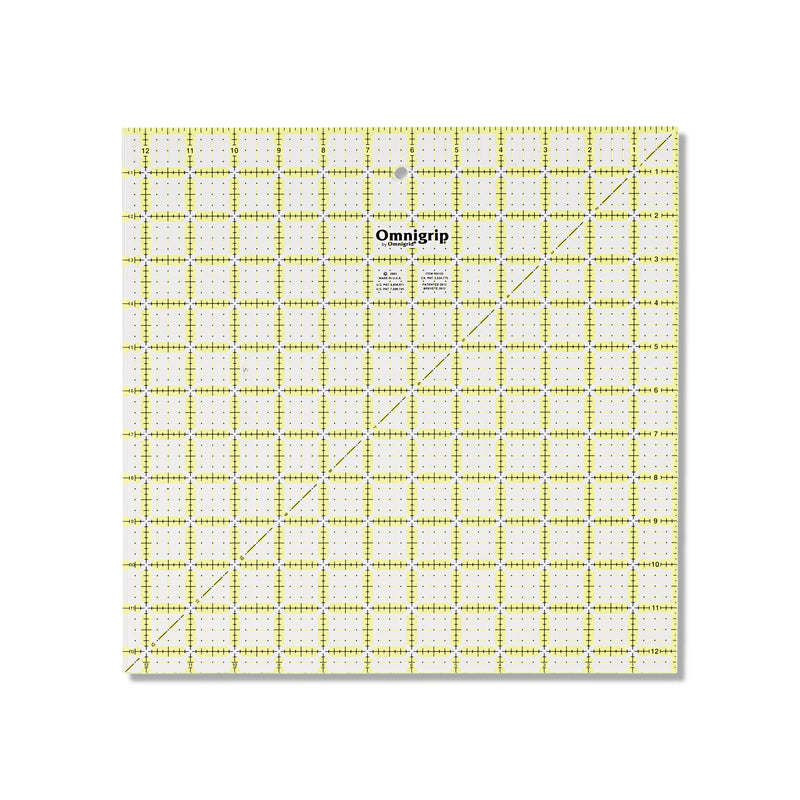 Prym Omnigrip non-slip ruler 12.5x12.5 inches