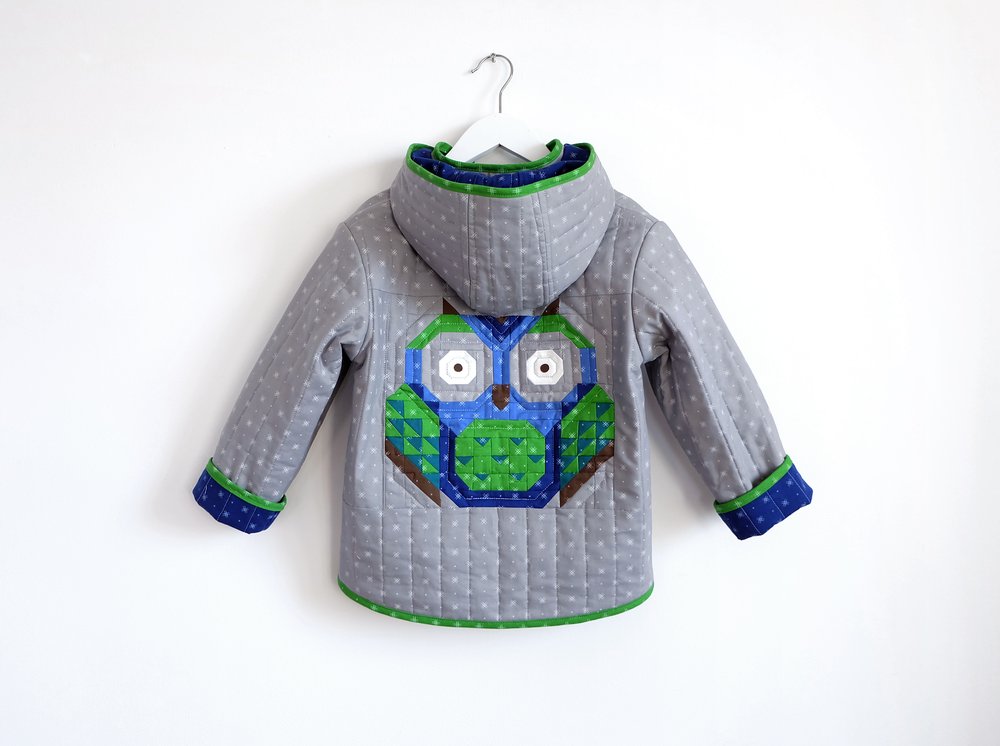 Little Owl Coat Pattern Annie Brady BC-Q005 Pikkupöllö takki kaava