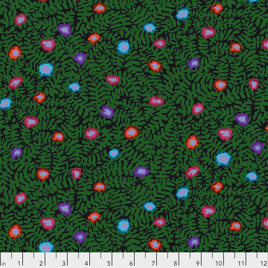 Kaffe Fasett Spring 2021 Moss Flower Dark puuvillakangas