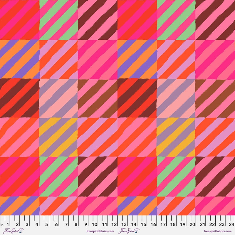 Kaffe Fassett, Spring 2022 Regimental Ties - Red PWGP189.RED puuvillakangas