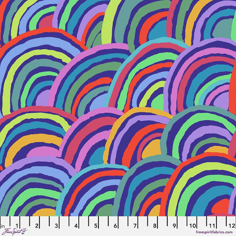 Kaffe Fassett, Spring 2022 Rainbows - Blue PWGP190.BLUE puuvillakangas