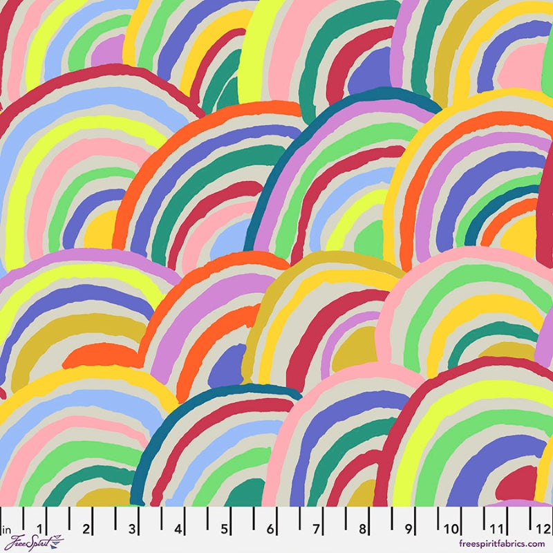 Kaffe Fassett, Spring 2022 Rainbows - Grey PWGP190.GREY puuvillakangas