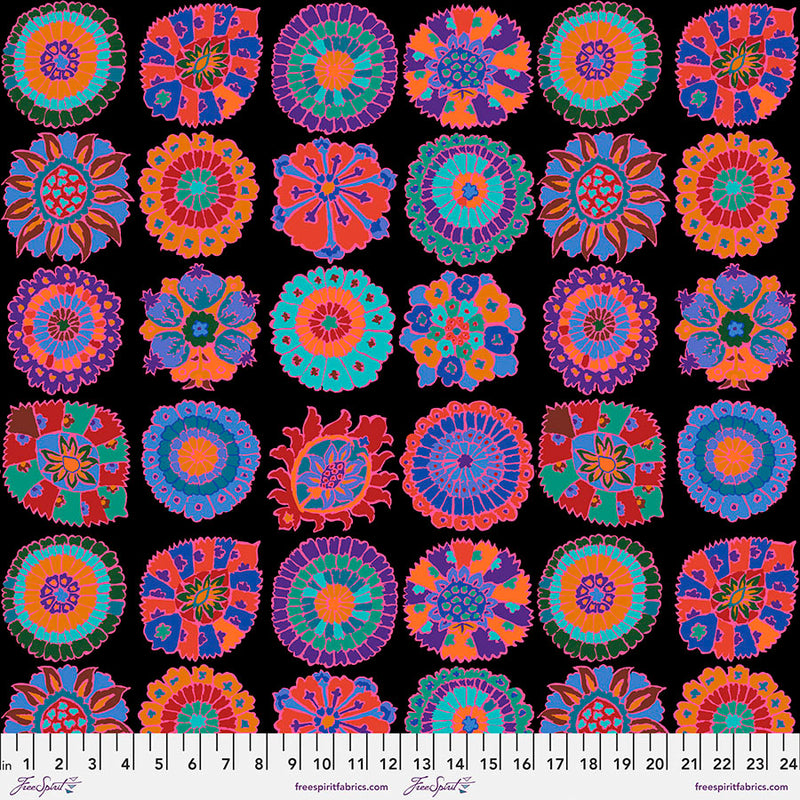 Kaffe Fassett, Spring 2023 Carpet Cookies, Black PWGP192.BLACK puuvillakangas