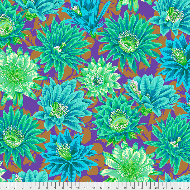 Kaffe Fassett Spring 2021 Cactus Flower Emerald puuvillakangas