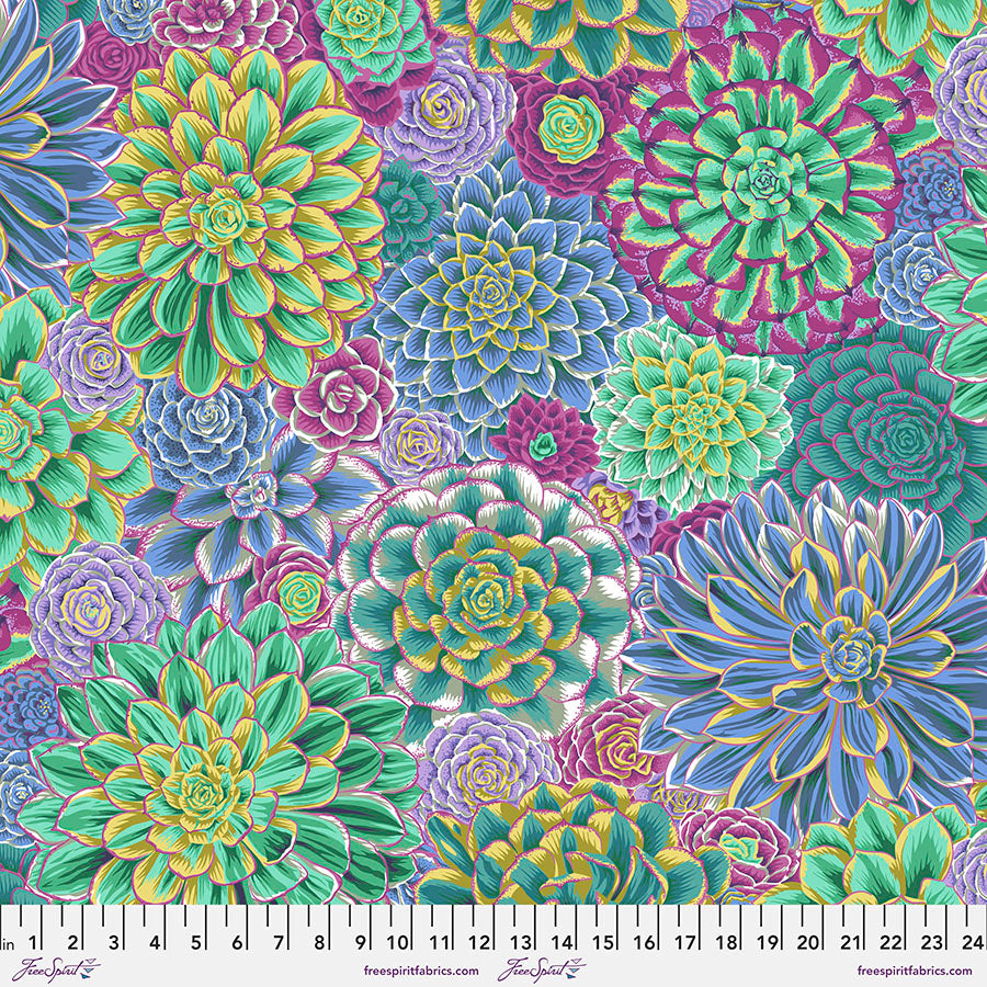 Kaffe Fassett, August 2022 - House Leeks - Grey PWPJ113.GREY puuvillakangas