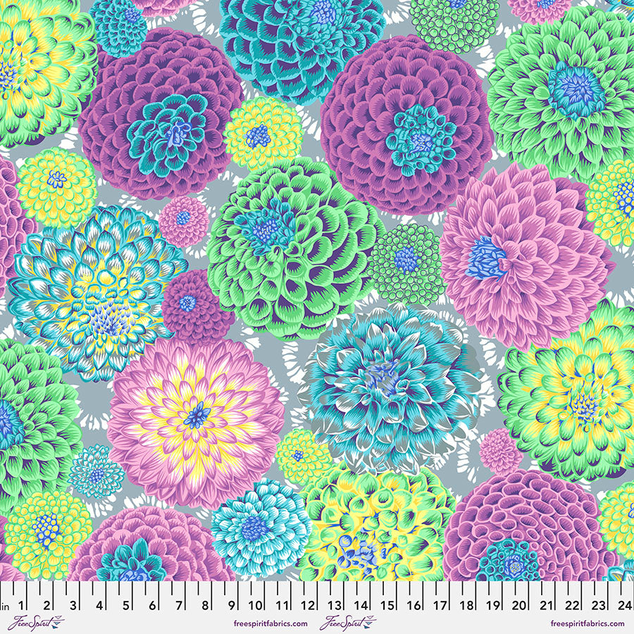 Kaffe Fassett, August 2022 - Flora, Mauve PWPJ114.MAUVE puuvillakangas