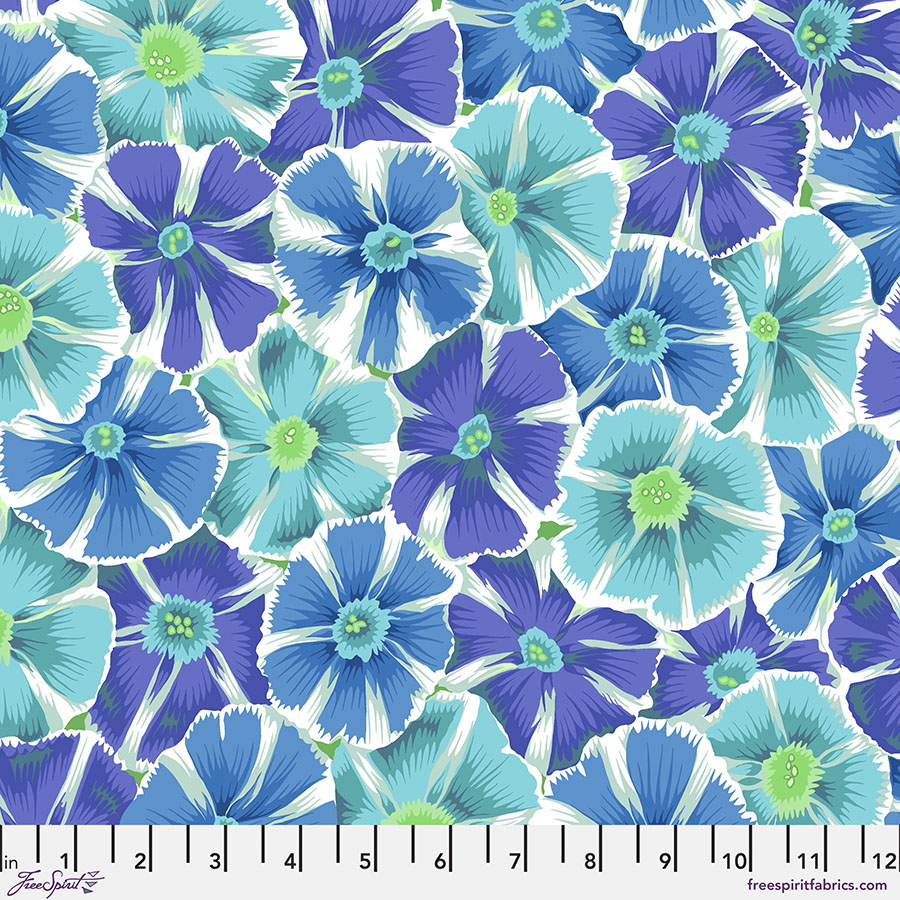Kaffe Fassett, August 2021 - Pinwheels, Blue PWPJ117.BLUE puuvillakangas