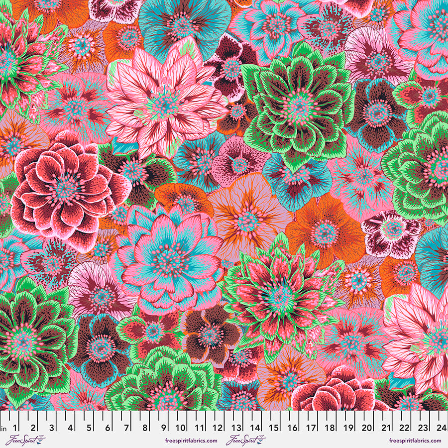 Kaffe Fassett, August 2022 - Hellebores, Pink PWPJ118.PINK puuvillakangas